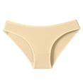 thumbnail image 4 of FAHXNVB Womens Underwear Ribbed Knit Low Rise No Show Briefs Solid Color Breathable Soft Stretch Breathable Ladies Panties, 4 of 7