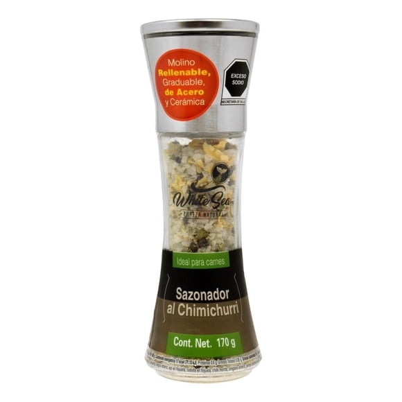 Sal al Chimichurri White Sea Molino de vidrio mezcla de 190g