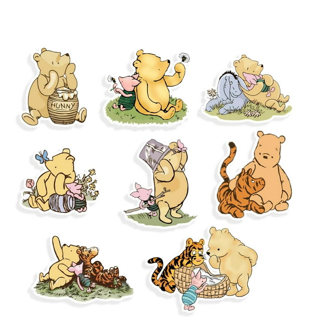 Set de decoración FurPaw Classic Winnie Bear Friends con 8 patrones
