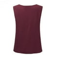 thumbnail image 4 of Women's Linen Tank Tops Loose Fitting Flowy Summer Shirts Solid Color Sleeveless Leisure Blouse Tee, 4 of 6
