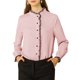 thumbnail image 1 of CAMISA DE OFICINA CON BOTONES Y VOLANTES PARA MUJERES CHIC INSPIRADAS, MANGA LARGA, COLOR ROSA POLVO, TAMAÑO S, 1 of 6