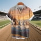 thumbnail image 3 of Mens Casual Manga Corta Botón Abajo Camisas Turndown Cuello Blusa de Impresión, Poliéster Ligero Top de la Moda para el Verano Al Aire Libre Y el Uso Diario, 3 of 6