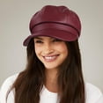 thumbnail image 7 of YooGuoGuo Womens PU Leather Newsboy Cap 8 Panel Paperboy Newsie Cap Bakerboy Beret Hat, 7 of 7