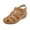Brown, variant on Qiaocaity Sandals for Women Wedge Shoes with Arch Support Casual Comfortable Wedge Sandals Shoes Beige Size 8.5