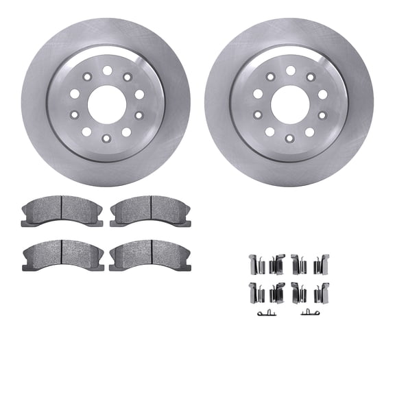 Dynamic Friction Company Front Brake Rotors with Heavy Duty Brake Pads includes Hardware 6212-42178