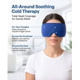 thumbnail image 3 of FACEMOON Adults Ice Soft Weighted Gel Cooling Comfort Eye Mask for Tired Eyes, Puffy Eyes, Dark Circles, Sleep Support with Storage Bag, Blue, 3 of 9