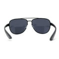 thumbnail image 4 of Mens Xloop 90s Classic Officer Cop Sport Rectangle Metal Sunglasses All Black, 4 of 4