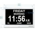 thumbnail image 5 of TROCOTN 10 Inchs Digital Clock Calendar Clock Large Display Alarm Clock Wall Clock (White), 5 of 5