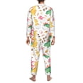 thumbnail image 5 of Bingfone Men'S Pajama Set 2 Piece Loungewear Pjs, Long Sleeve With Pajama Pants-Cute Baby Dinosaurs, 5 of 9