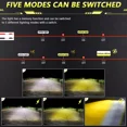 thumbnail image 2 of Faros Auxiliares 5 Modos Doble Color Led Para Auto Moto 2pcs, 2 of 8