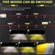 thumbnail image 2 of Faros Auxiliares 5 Modos Doble Color Led Para Auto Moto 2pcs, 2 of 8