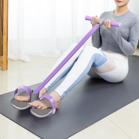 Multifunctional Pedal Puller Resistance Rope, 4 Tube Foot Pedal Resistance Bands for Abdomen,Waist,Arm,Leg Stretching Slimming Training Equipment