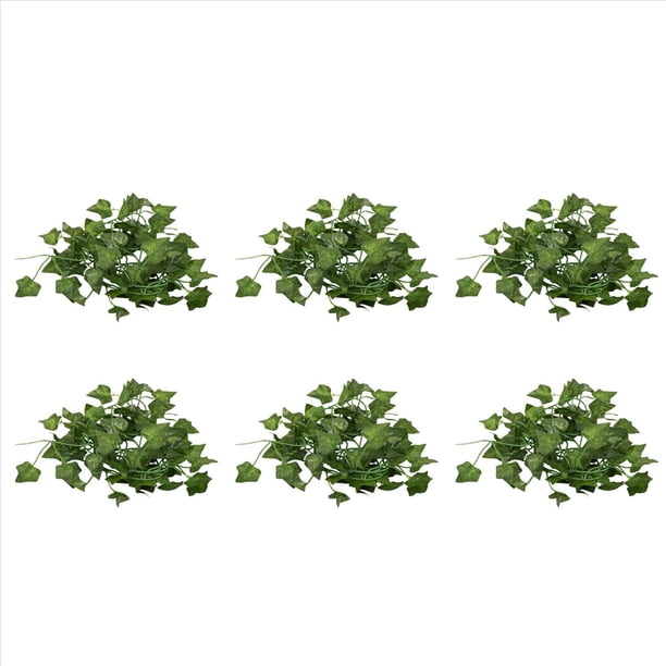 6X, 2m Plantas Artificiales Largas Hojas de Verde Vid de Uva Artificial Hoja Falsa de Partenciscisus, Decoracion de Casa Boda y Bar, Seccion de Enredadera
