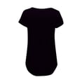 thumbnail image 5 of Mifsaly Button Front Short Sleeve Tunic Top Women Cotton Shirts Loose Fit Everyday Comfortable Summer Work Blouses L, 5 of 5