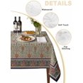 thumbnail image 5 of Boho Floral Rectangle Tablecloth, Vintage Flowers Abstract Art Ethic Tribe Waterproof & StainResistant Tablecloth, Washable Oil-proof Table Cover for Dining/Party/Wedding/Camping/Buffet 54x108 In, 5 of 9