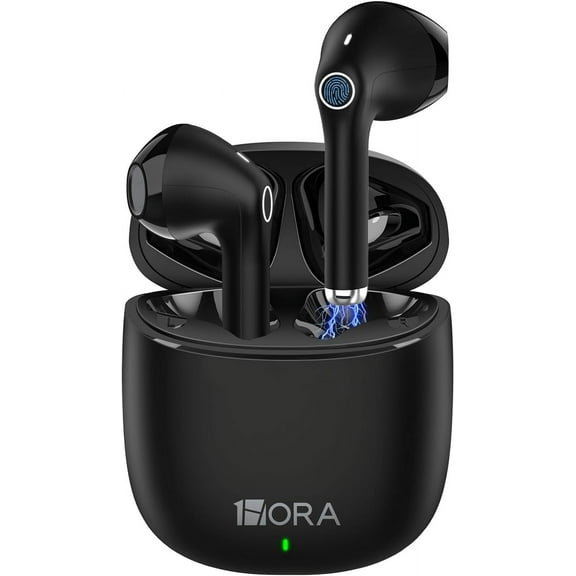 1 Hora Earbuds Bluetooth 5.3, Sports Headphones Deep B in-Ear Earphones, Premium Sound with Charging Case,