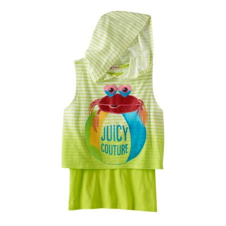 Juicy Couture Women T-shirts - Juicy Couture Girls Glitter Sleeveless Mock Layer Graphic T-Shirt