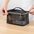 thumbnail image 6 of Mesh Visible Cosmetic Bag, Double Zippers with Handle Storage Bag,Large Capacity Portable Travel Mesh Makeup Bag, 6 of 10