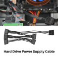 thumbnail image 4 of 2 piezas Molex 4pin Ide Cable divisor de fuente de alimentación de disco duro de 15 pines a 5 Sata para servidor de PC de bricolaje 18awg 4, 4 of 5