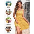 thumbnail image 4 of Vestido de verano casual HUHOT con bolsillos y estampado floral, 4 of 6