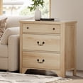 thumbnail image 2 of 3-Drawer Nightstand For Bedroom, Mid Century Modern Wooden Closet Storage Organizer, 2 of 5