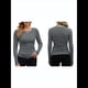 thumbnail image 2 of Camisetas Básicas Ajustadas Informales de Cuello Redondo y Larga Acanaladas para Mujer Gris Oscuro XL, 2 of 6