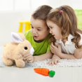 thumbnail image 3 of Electronic Plush Rabbit Toy, Easter Bunny Interactive Toy, Playful Bunny Hops Around Makes Sounds Wiggles Ears, 3 of 4