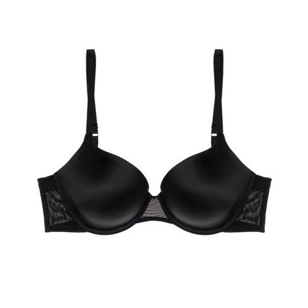 True and Company Everyday Full Coverage Bra (Black, 36C)