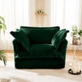 thumbnail image 2 of Green Corduroy Design | Spacious Single Seating with Armrests | Relaxing and Convenient Seating Experience, 2 of 5