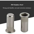 thumbnail image 4 of 80pcs Flat Head Rivet Nuts Sealed Stainless Steel Blind Threaded Inserts Nut Closed End Hermetic Waterproof Nut (Size : M5), 4 of 6