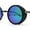 Gunmetal Green Mirror, variant on Mens Vintage Style Biker Side Wind Breaker Round Circle Lens Sunglasses Copper Blue Mirror