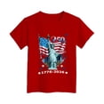 thumbnail image 4 of mgoYE America 250th Anniversary Shirt Girls 4th of July Shirts for Girls Boys American Flag Patriotic Shirts 250 Anniversary USA Stars and Stripes Independence Day Tee Top(Red,3-4 Years), 4 of 4