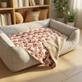 thumbnail image 3 of FanciHommie Waterproof Pet Blanket Reversible Double-Sided Fleece & Waterproof Fabric for Dogs and Cats Reusable Pet Pad, S Size (26"x35") Red, 3 of 5