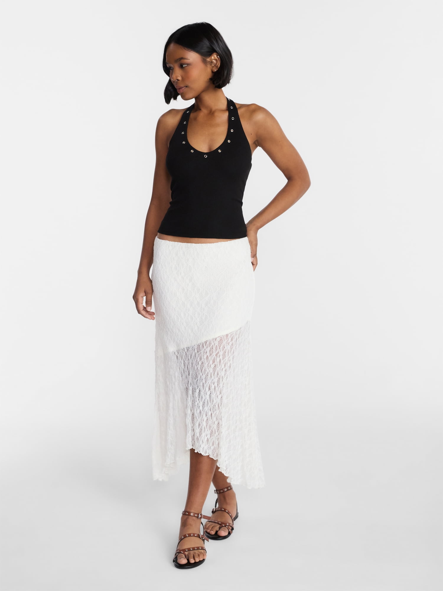 No Boundaries Grommet Halter Top, Women's XXS-XXL
