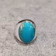 thumbnail image 4 of Turquoise Ring, Silver Jewelry, 925 Silver Ring, Father's Day, AAA Natural Turquoise, December Birthstone Ring, Heavy Mens Ring, Spiritual Healing Gemstone, Christmas, Tiny Mens Ring, 4 of 6