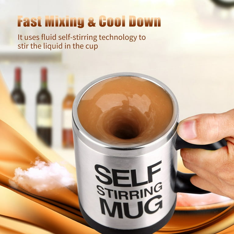 Stainless Steel Self Stirring Coffee Mug Cup Electric Automatic