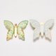 thumbnail image 2 of 10 colgantes de mariposa transparentes de acrílico con base chapada para la creación de joyas., 2 of 2