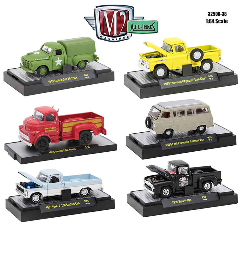 M2 MACHINES 1 64 AUTO TRUCKS RELEASE 38 ASSORTMENT 6PCS SET Walmart m2-machines-1-64-auto-trucks-release-38-assortment-6pcs-set-walmart