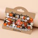 thumbnail image 4 of Juegos de pulseras de Halloween, Pulseras de cuentas superpuestas góticas, Fantasma espeluznante, Calabaza, Pulsera elástica, 4 of 6