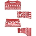 thumbnail image 5 of INSPIRE CHIC Women's Christmas Family Matching Pajama Set Elk Long Sleeve Xmas Tree Snow Couples Sleepwear Lounge Set 3XL Red ["Women"], 5 of 5