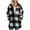 Gray, variant on Fmbrln Womens Fuzzy Fleece Jackets Full Zip Up Long Sleeve Turndown Collar Plaid Jackets Fall Winter Fashion Warm Coat with Pockets