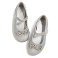 thumbnail image 3 of Bocca Little Girls' Shoes Slip-Resistant Mary Janes, 1IN Low Heel, Kitten Heel, Closed Toe Silver, 13 Little Kid, 3 of 7
