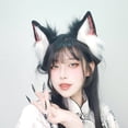 thumbnail image 4 of Yvsxxv 1Pc Black Wolf Ear Faux Fur Headband Hair Accessories, 4 of 7