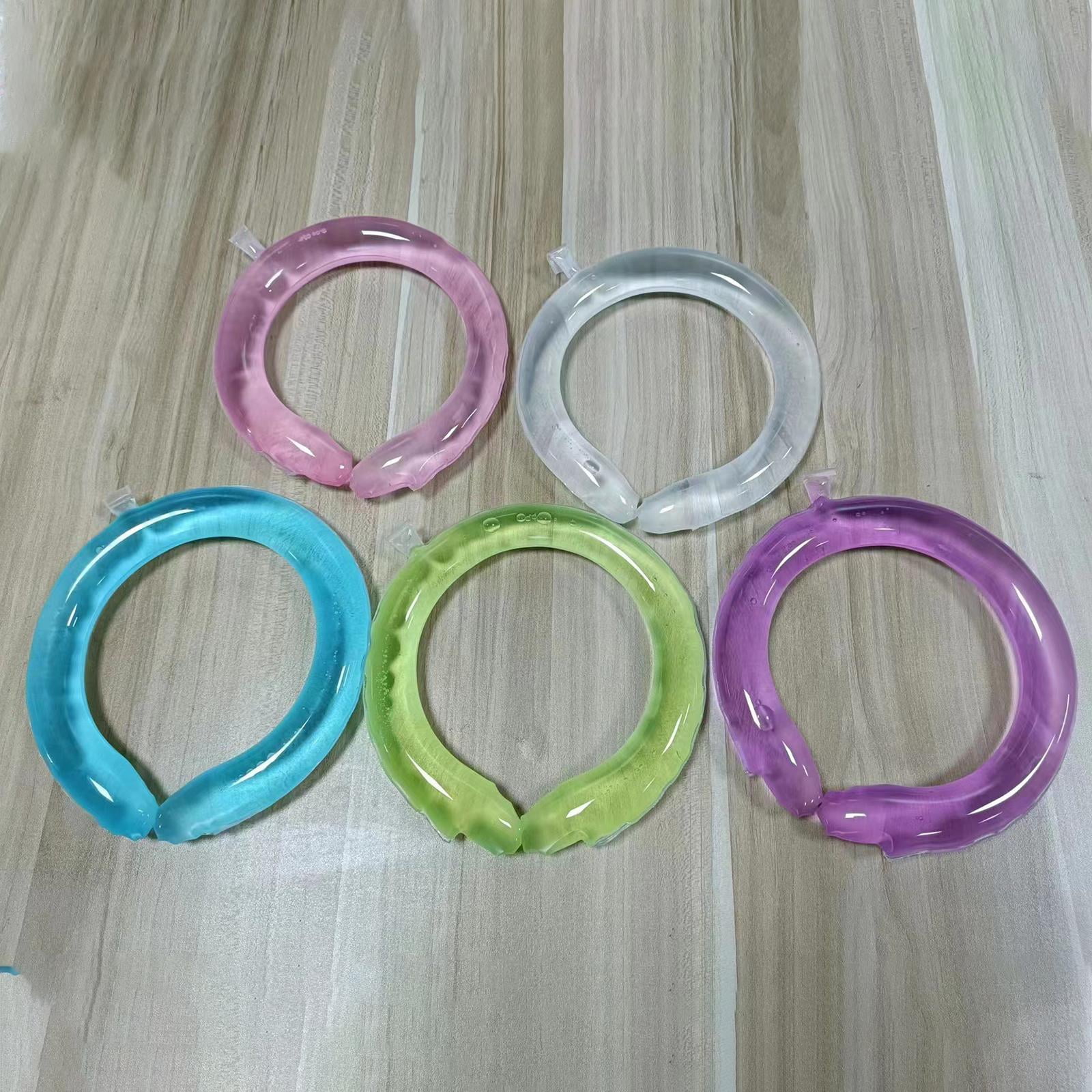 Wswqop Hot Summer Neck Cold Cooler Wraps Chill Cold Ice Pack Reusable Neck Cooling Tube Green
