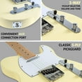 thumbnail image 6 of LyxPro Telecaster Solid Electric Guitar, 39" Full-Size Paulownia Body, White, 6 of 7
