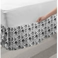 thumbnail image 2 of Manly Bed Skirt, Greyscale Pattern with Rider Skulls Bone Bikers Repair Shops Services Art, Elastic Bedskirt Dust Ruffle Wrap Around for Bedding Decor, 4 Sizes, Charcoal Grey White, by Ambesonne, 2 of 2