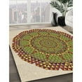 thumbnail image 3 of Ahgly Company Machine Washable Indoor Round Transitional Saddle Brown Area Rugs, 7' Round, 3 of 7