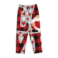 thumbnail image 6 of Uemuo Buffalo Plaid Love And Gnome Pattern Women's Wide Leg Palazzo Lounge Pants with Pockets Light Weight Loose Comfy Casual Pajama Pants-XX-Large, 6 of 9