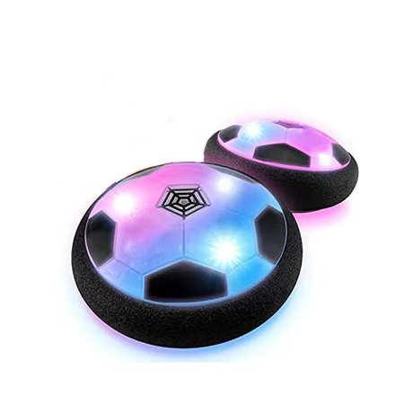 Hover Ball for Boys & Girls - 2 LED Light Soccer Balls with Foam Bumpers