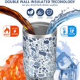 thumbnail image 3 of Leopard Print 30oz Handheld Travel Tumbler with Handle – Double Wall Stainless Steel Insulated Cup, Flip Straw Lid, Leak-Proof & BPA-Free for Hot and Cold Drinks – Durable Coffee & Juice Mug White, 3 of 6